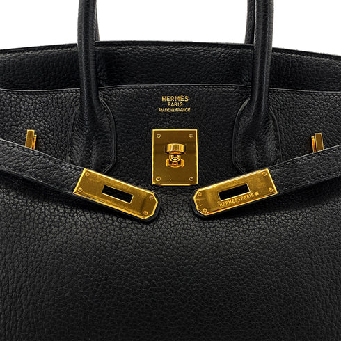HERMES BIRKIN 30 BLACK TOGO HAND BAG □C GHW 90286179 - PURPOSE