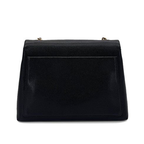 CHANEL VINTAGE TURN LOCK CHAIN TOTE BAG BLACK CAVIAR SKIN 90286183 - PURPOSE