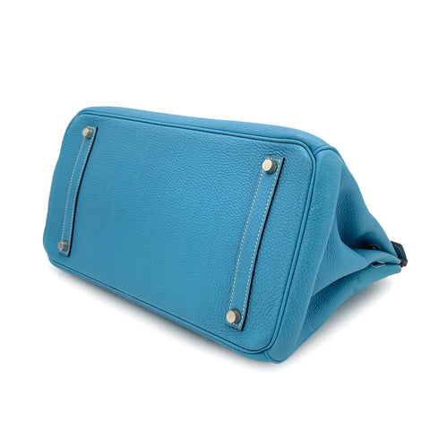 HERMES BIRKIN 35 BLUE JEAN TOGO HAND BAG □H SHW 90286184 - PURPOSE