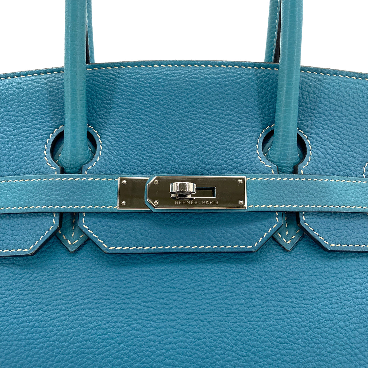 HERMES BIRKIN 35 BLUE JEAN TOGO HAND BAG □H SHW 90286184