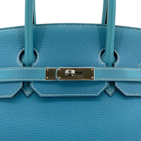HERMES BIRKIN 35 BLUE JEAN TOGO HAND BAG □H SHW 90286184 - PURPOSE