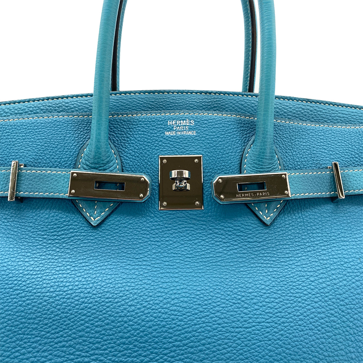 HERMES BIRKIN 35 BLUE JEAN TOGO HAND BAG □H SHW 90286184