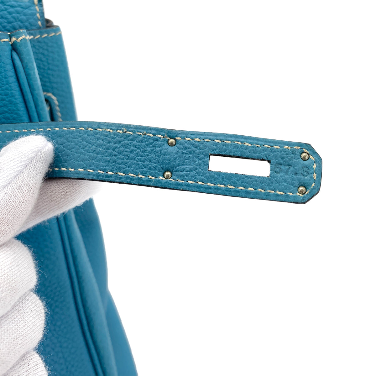 HERMES BIRKIN 35 BLUE JEAN TOGO HAND BAG □H SHW 90286184