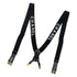 CHANEL VINTAGE SUSPENDER LOGO BLACK WHITE CANVAS LEATHER 90286190 - PURPOSE