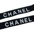 CHANEL VINTAGE SUSPENDER LOGO BLACK WHITE CANVAS LEATHER 90286190 - PURPOSE