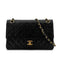 CHANEL VINTAGE MATELASSE CHAIN SHOULDER BAG BLACK LAMB SKIN 90286191 - PURPOSE