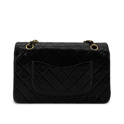 CHANEL VINTAGE CLASSIC FLAP MEDIUM CHAIN SHOULDER BAG BLACK LAMB SKIN 90286192 - PURPOSE