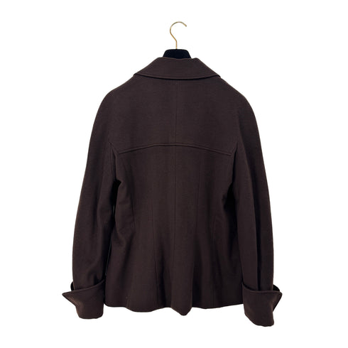 CHANEL VINTAGE COCO BUTTON JACKET BROWN CASHMERE 44 98A RTW 90286194 - PURPOSE