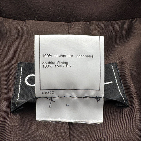 CHANEL VINTAGE COCO BUTTON JACKET BROWN CASHMERE 44 98A RTW 90286194 - PURPOSE