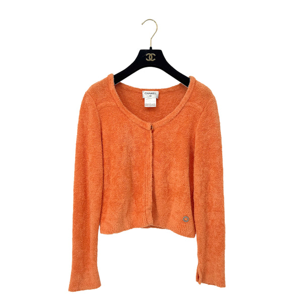 CHANEL VINTAGE CARDIGAN ORANGE COTTON 42 00T RTW 90286197