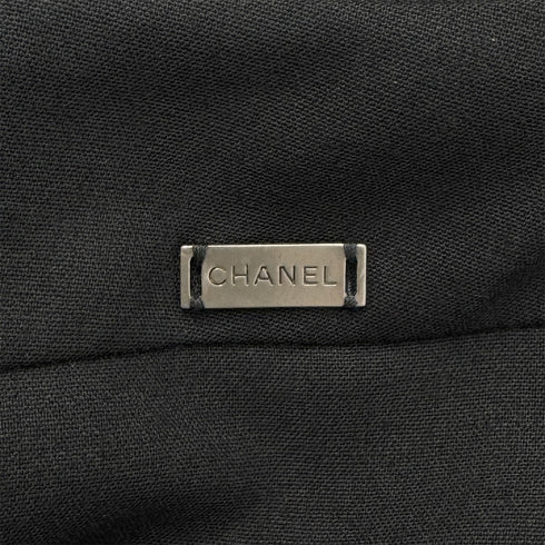 CHANEL VINTAGE JACKET PANTS SET BLACK WOOL 40 99A RTW 90286201 - PURPOSE