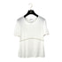 CHANEL FAUX PEARL T-SHIRT WHITE COCOMARK VISCOSE 38 P52 RTW 90286204