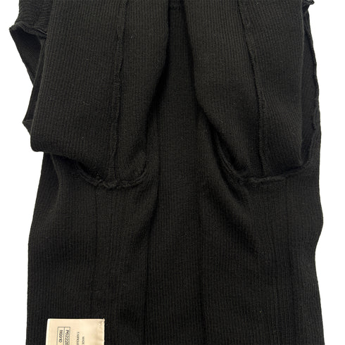 CHANEL COCO MARK LONG SLEEVE T-SHIRT BLACK CASHMERE 34 P62 RTW 90286205