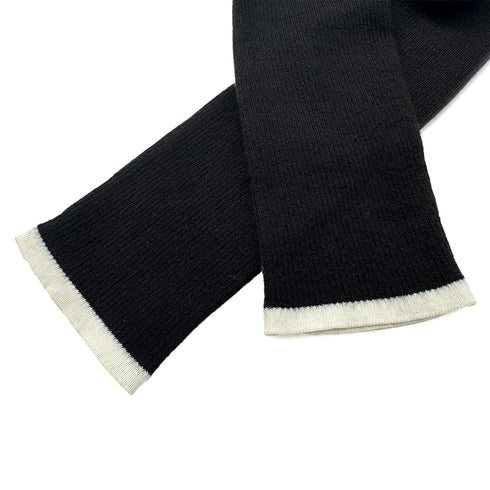 CHANEL COCO MARK LONG SLEEVE T-SHIRT BLACK CASHMERE 34 P62 RTW 90286205