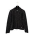 CHANEL TWEED JACKET BLACK ALPACA 42 03A RTW 90286207