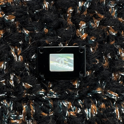 CHANEL TWEED JACKET BLACK ALPACA 42 03A RTW 90286207