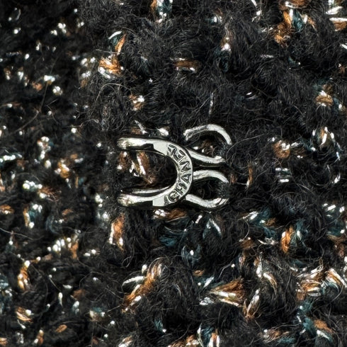 CHANEL TWEED JACKET BLACK ALPACA 42 03A RTW 90286207