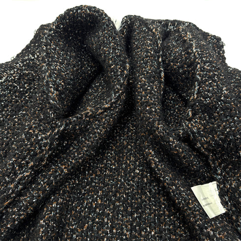 CHANEL TWEED JACKET BLACK ALPACA 42 03A RTW 90286207