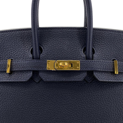 HERMES BIRKIN 25 BLEU NUIT TOGO HAND BAG Y GHW 90286570 - PURPOSE