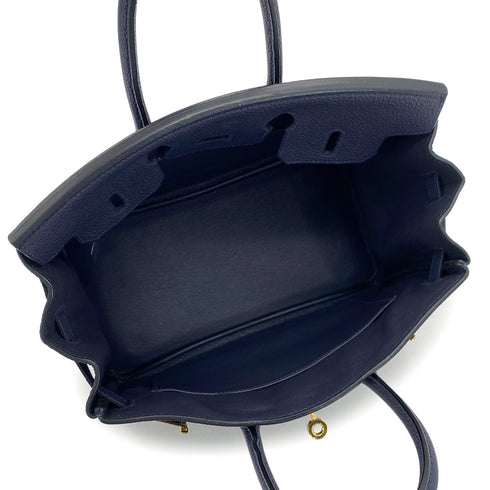 HERMES BIRKIN 25 BLEU NUIT TOGO HAND BAG Y GHW 90286570 - PURPOSE