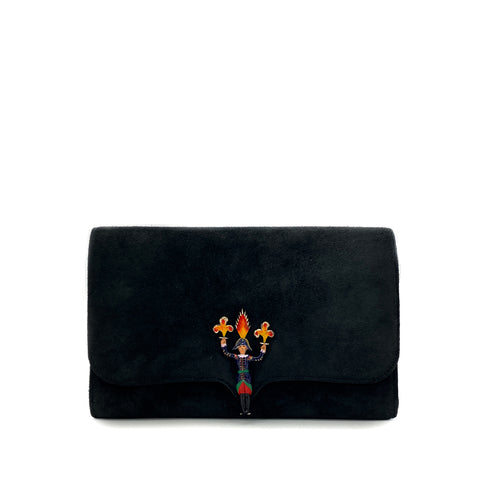HERMES CLUTCH BAG BLACK DEBRIS 〇Q 90286572 - PURPOSE