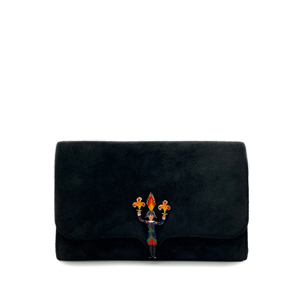 HERMES CLUTCH BAG BLACK DEBRIS 〇Q 90286572 - PURPOSE