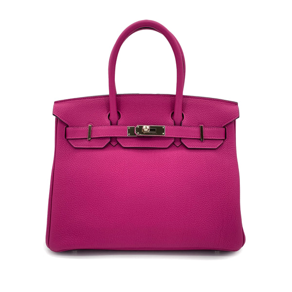 HERMES BIRKIN 30 ROSE PURPLE TOGO HAND BAG C SHW 90286579 - PURPOSE