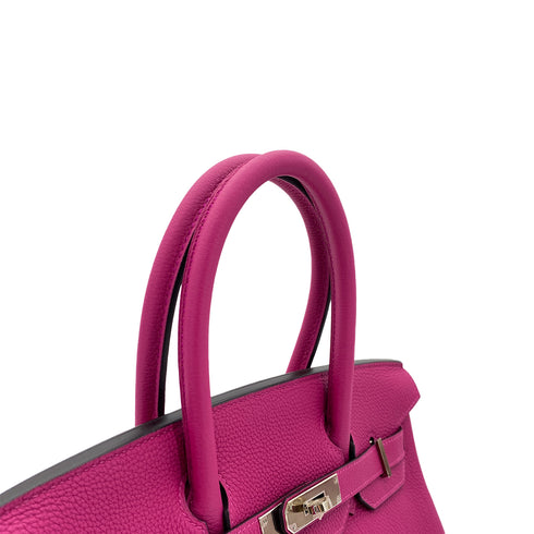 HERMES BIRKIN 30 ROSE PURPLE TOGO HAND BAG C SHW 90286579 - PURPOSE