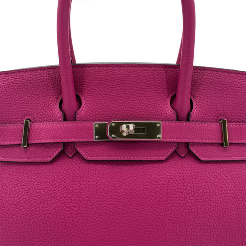 HERMES BIRKIN 30 ROSE PURPLE TOGO HAND BAG C SHW 90286579 - PURPOSE