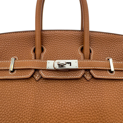 HERMES BIRKIN 25 GOLD TOGO HAND BAG □P SHW 90286580 - PURPOSE