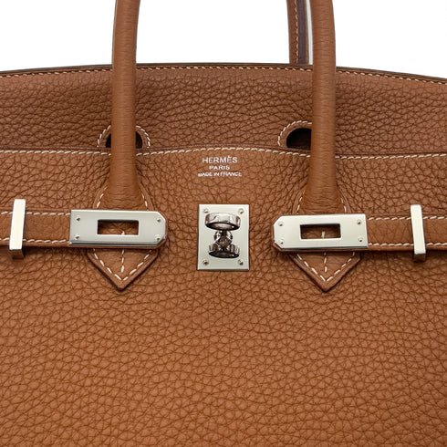 HERMES BIRKIN 25 GOLD TOGO HAND BAG □P SHW 90286580 - PURPOSE