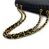 CHANEL VINTAGE CHEVRON CHAIN SHOULDER BAG BLACK LAMB SKIN 90286581 - PURPOSE