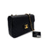CHANEL VINTAGE CHEVRON CHAIN SHOULDER BAG BLACK LAMB SKIN 90286581 - PURPOSE