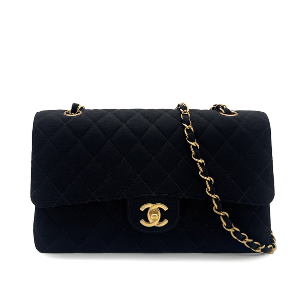 CHANEL VINTAGE MATELASSE CHAIN SHOULDER BAG BLACK CANVAS 90286586 - PURPOSE