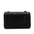 CHANEL VINTAGE CLASSIC FLAP MEDIUM CHAIN SHOULDER BAG BLACK LAMB SKIN 90286588 - PURPOSE
