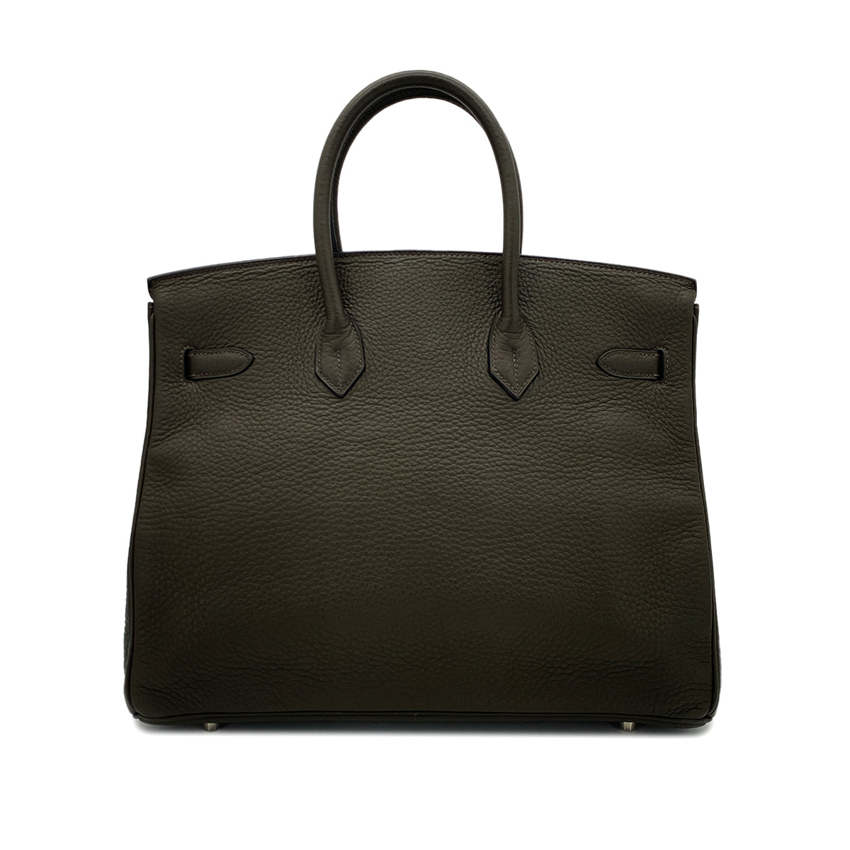 HERMES BIRKIN 35 VERT OLIVE TAURILLON CLEMENCE HAND BAG ▢F SHW 90286598