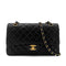 CHANEL VINTAGE CLASSIC FLAP MEDIUM CHAIN SHOULDER BAG BLACK LAMB SKIN 90286601 - PURPOSE