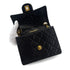 CHANEL VINTAGE MINI SQUARE 17 CHAIN SHOULDER BAG BLACK LAMB SKIN 90286603 - PURPOSE