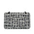 CHANEL VINTAGE MATELASSE CHAIN SHOULDER BAG BLACK WHITE TWEED 90286604 - PURPOSE