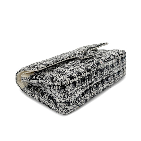 CHANEL VINTAGE MATELASSE CHAIN SHOULDER BAG BLACK WHITE TWEED 90286604 - PURPOSE