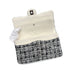 CHANEL VINTAGE MATELASSE CHAIN SHOULDER BAG BLACK WHITE TWEED 90286604 - PURPOSE
