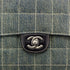 CHANEL VINTAGE CHOCOLATE BAR CHAIN SHOULDER BAG BLUE DENIM 90286635 - PURPOSE