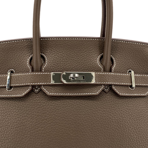 HERMES BIRKIN 30 ETOUPE TAURILLON CLEMENCE HAND BAG □R SHW 90286856 - PURPOSE