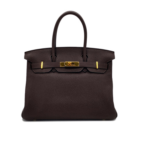HERMES BIRKIN 30 CHOCOLAT TOGO HAND BAG □N GHW 90286859 - PURPOSE