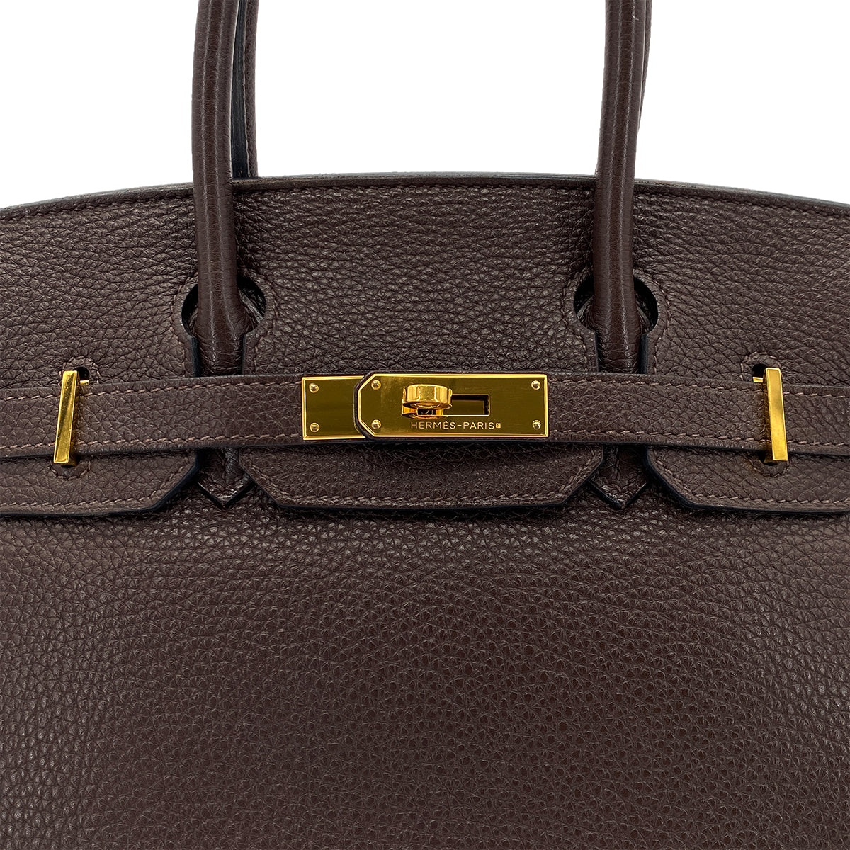 HERMES BIRKIN 30 CHOCOLAT TOGO HAND BAG □N GHW 90286859