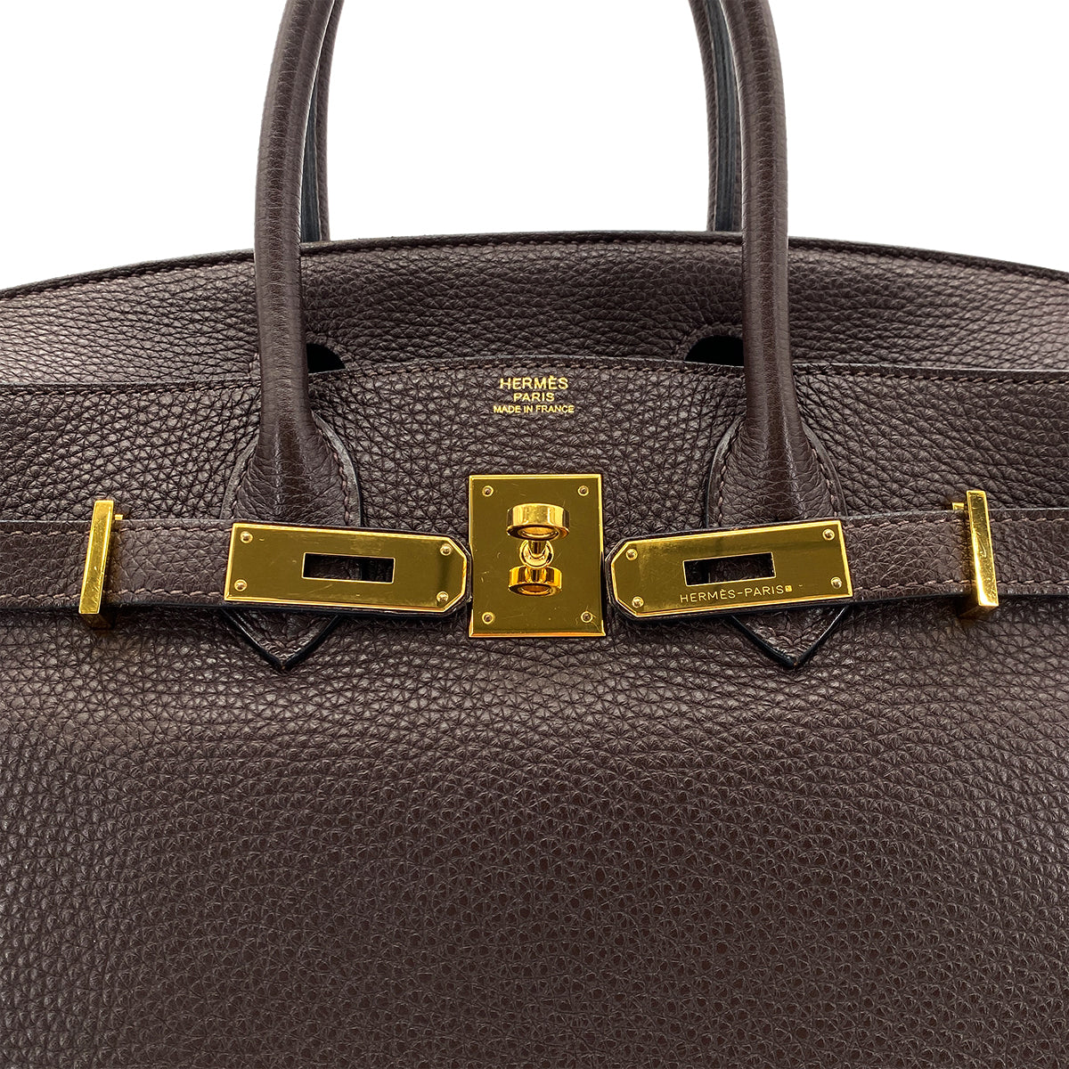 HERMES BIRKIN 30 CHOCOLAT TOGO HAND BAG □N GHW 90286859