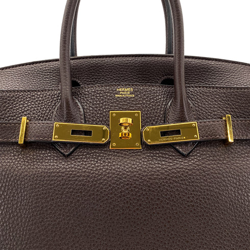HERMES BIRKIN 30 CHOCOLAT TOGO HAND BAG □N GHW 90286859 - PURPOSE