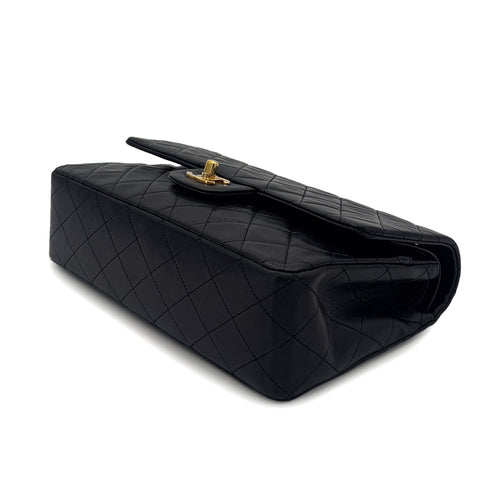 CHANEL VINTAGE CLASSIC FLAP MEDIUM CHAIN SHOULDER BAG BLACK LAMB SKIN 90286862 - PURPOSE