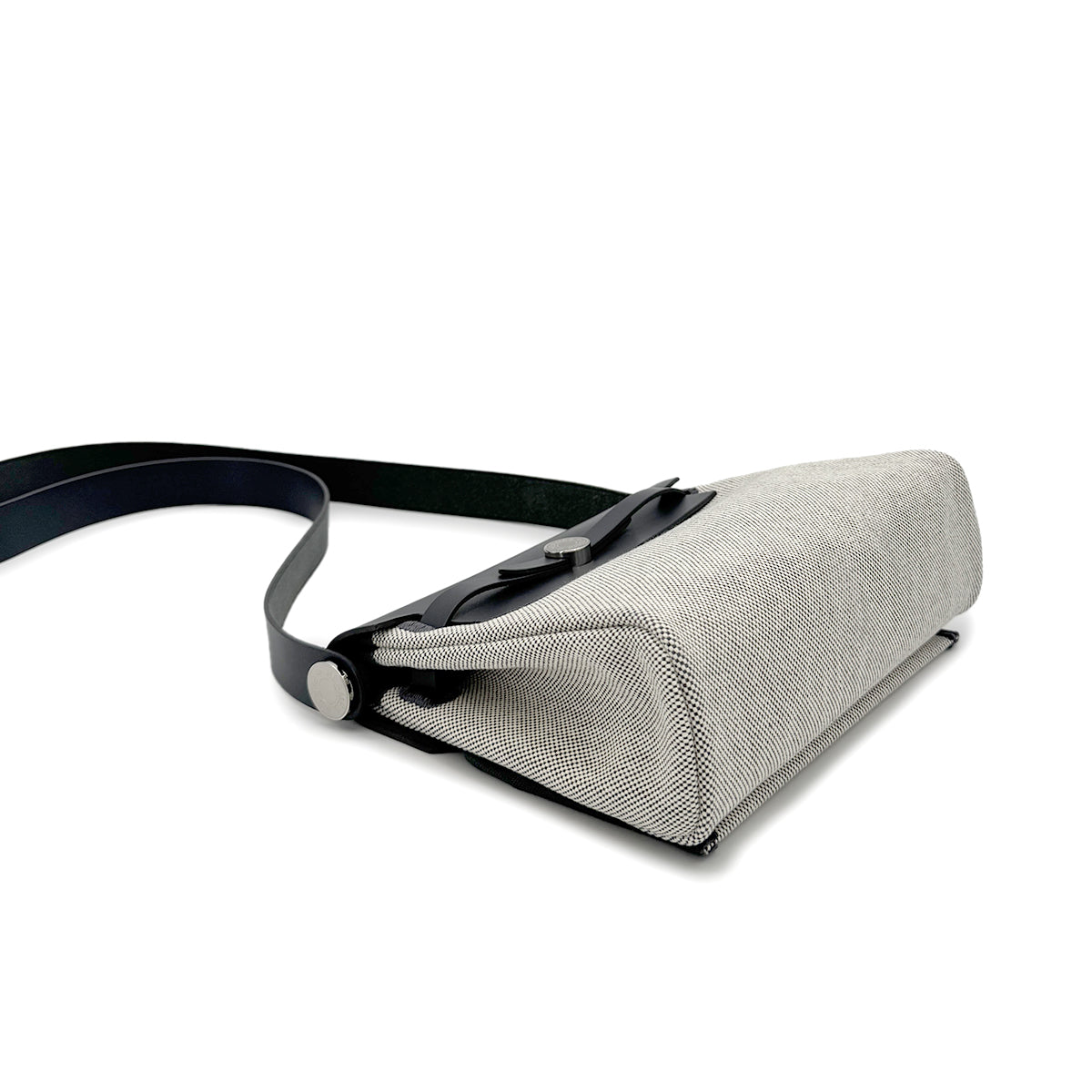 HERMES HERBAG ZIP 20 ARDOISE ECRU VACHE HUNTER TOILE H W 90286863