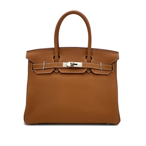 HERMES BIRKIN 30 GOLD TAURILLON CLEMENCE HAND BAG □N SHW 90286865 - PURPOSE